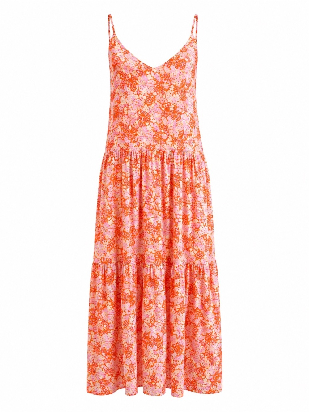 Melloday tiered floral maxi dress, medium